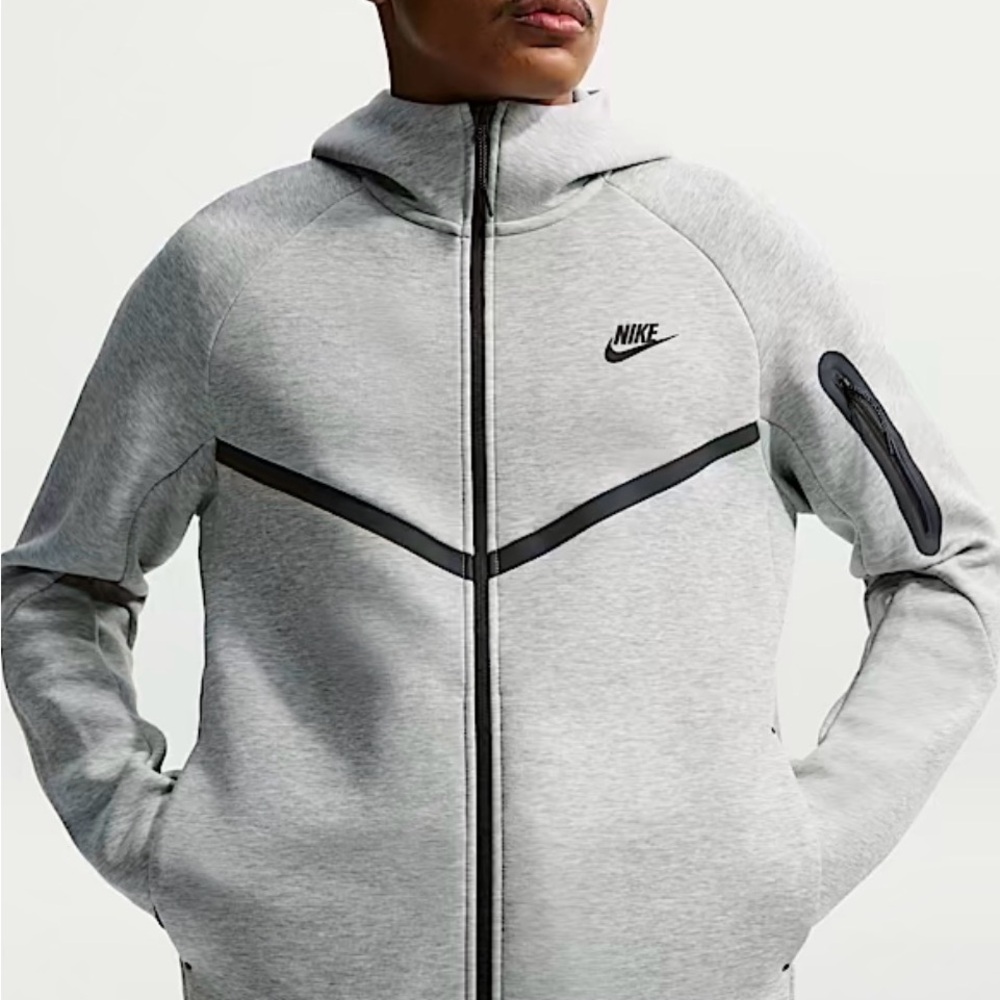 Nike Tech Fleece Full Zip Hoodie Grey - Modern Sportswear